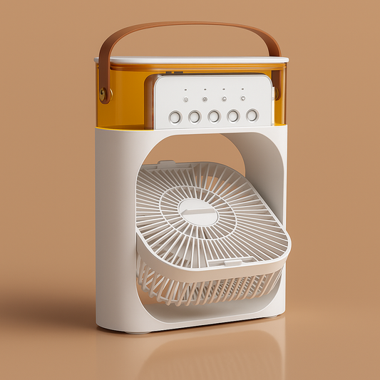 Ventilateur Portable Climatiseur 3-en-1 avec LED – Refroidisseur d’Air Compact et Silencieux