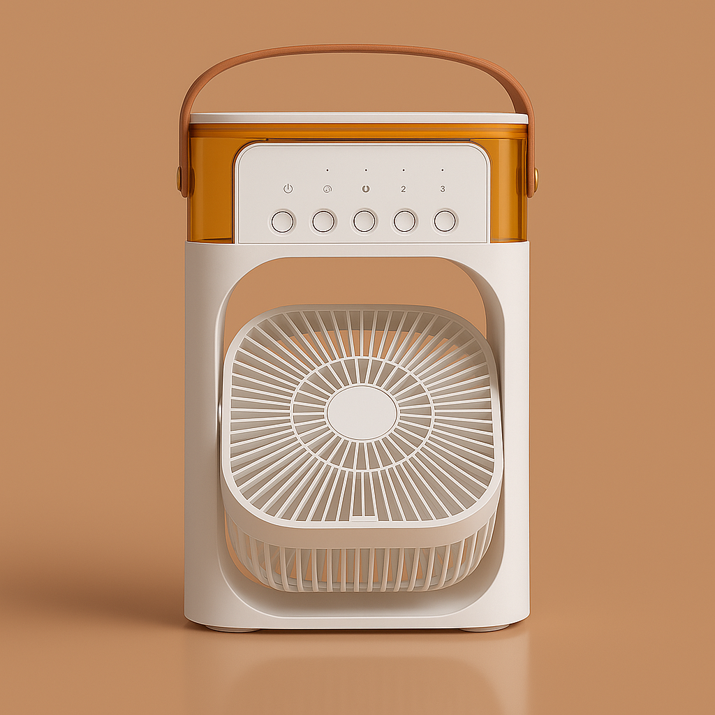 Ventilateur Portable Climatiseur 3-en-1 avec LED – Refroidisseur d’Air Compact et Silencieux